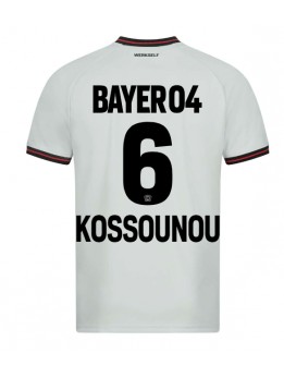 Billige Bayer Leverkusen Odilon Kossounou #6 Bortedrakt 2023-24 Kortermet